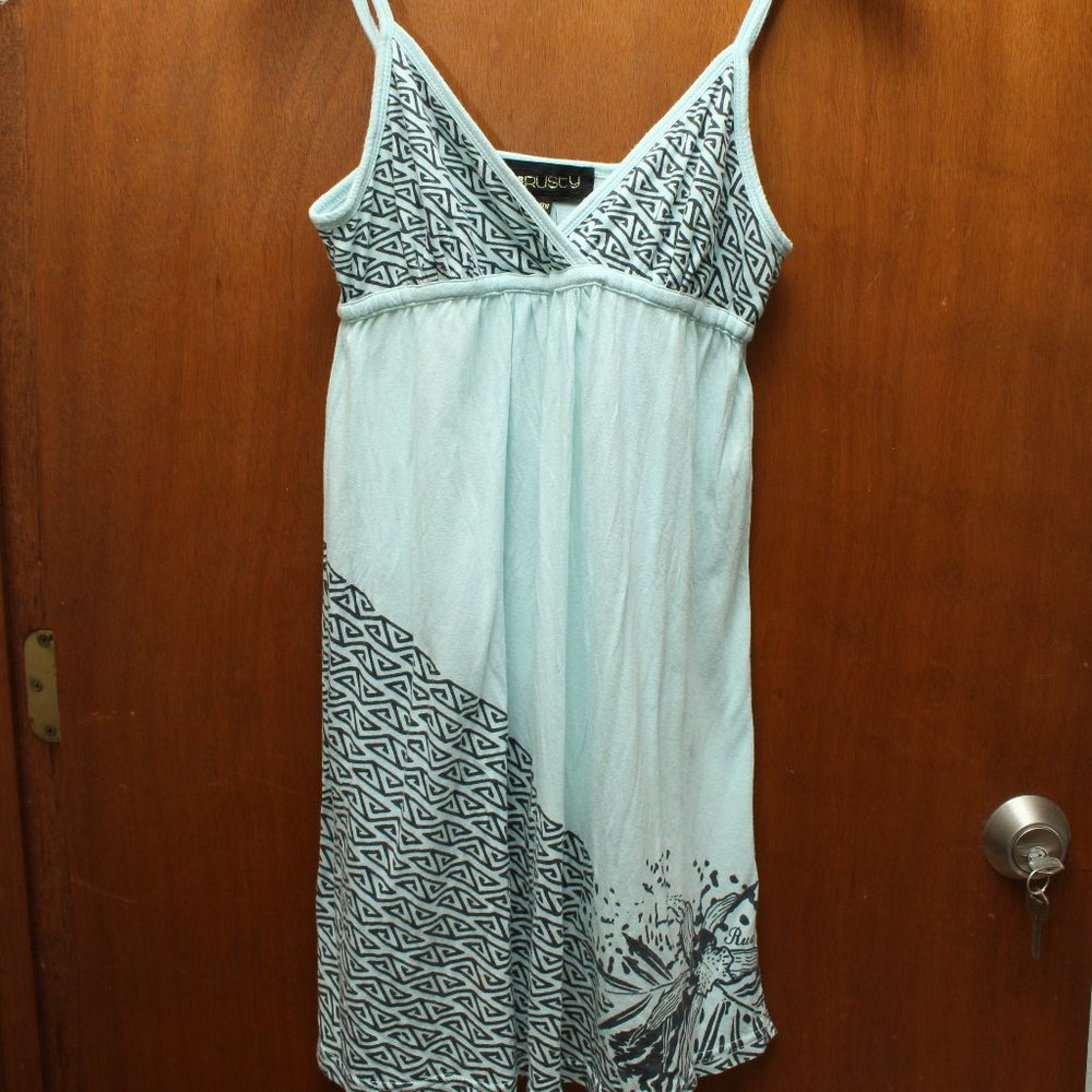 Rusty Polynesian Print Casual Dress/Beach Cover up